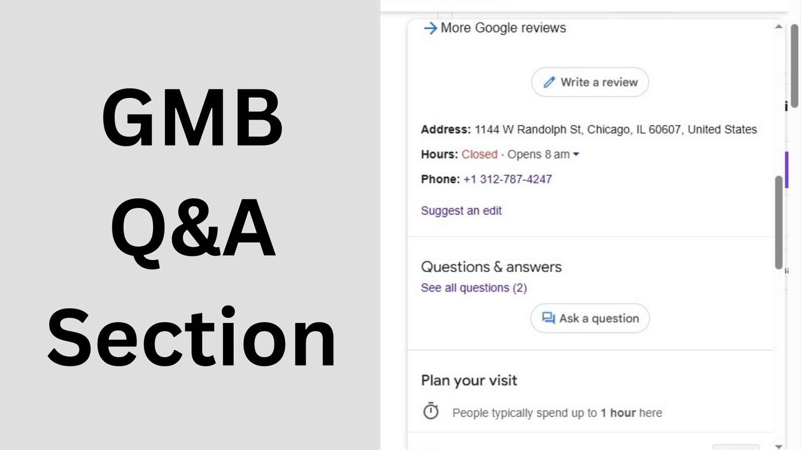 GMB Q&A Section